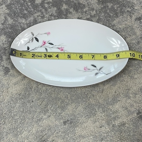 Cherry Blossom Fine China Japan 1067 Gravy Boat and Under Plate Floral White - Picture 11 of 14